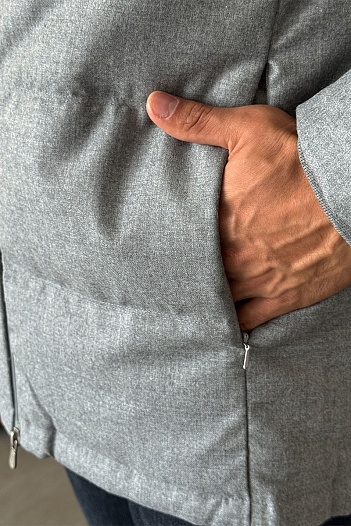 Мужской пуховик Brunello Cucinelli Premium - Grey   