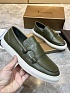 Мужские кожаные лоферы Billionaire зелёного цвета