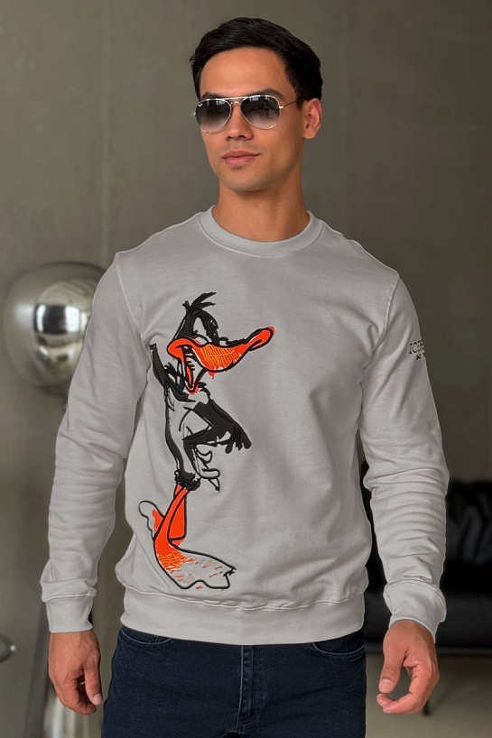 Мужской свитшот Iceberg "Daffy Duck" - Grey