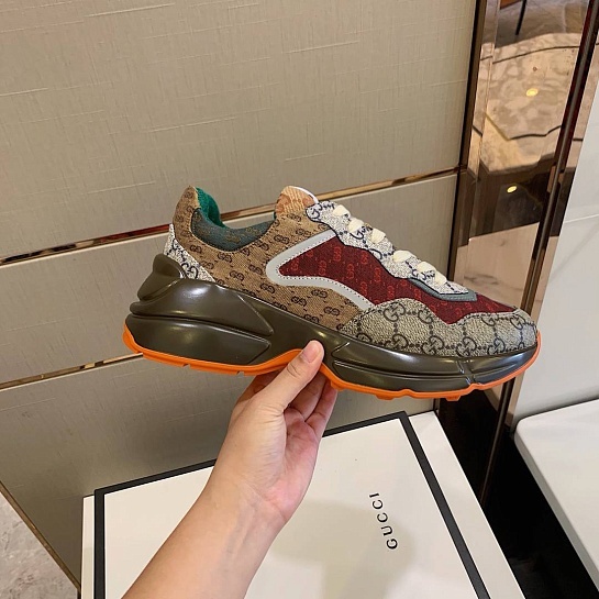 Мужские кроссовки Gucci Rhyton - Brick Red