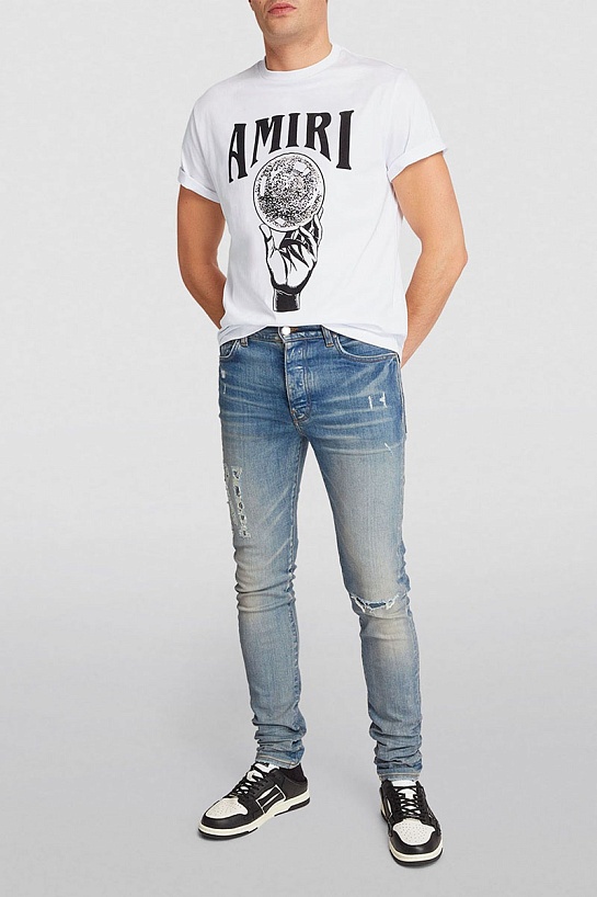 Белая футболка Amiri Crystal Ball