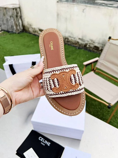 Женские шлёпанцы Celine   