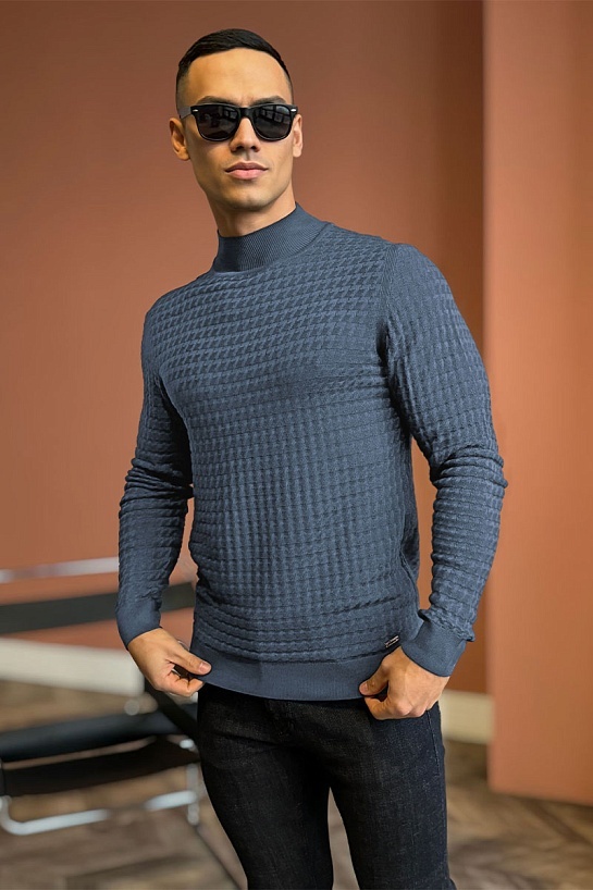 Мужская водолазка Brioni цвета индиго