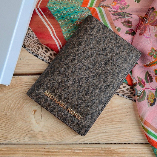 Кожаная обложка на паспорт Michael Kors 14х10 см   