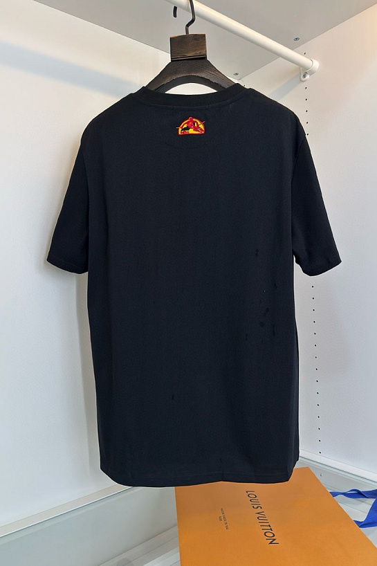 Чёрная оверсайз футболка Louis Vuitton Premium