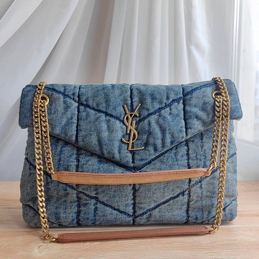 Сумка Yves Saint Laurent Puff 35x24 см - Blue   