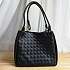 Кожаная чёрная сумка Bottega Veneta Parachute 22x27 см
