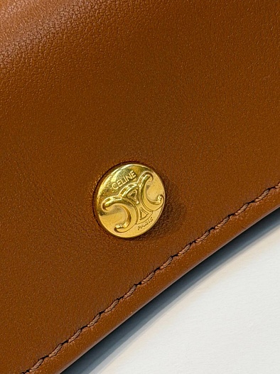 Кожаная сумка Celine Trio Flap premium 22.5x13x3.5 см   