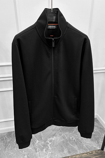 Мужская кофта на молнии Zegna чёрного цвета   