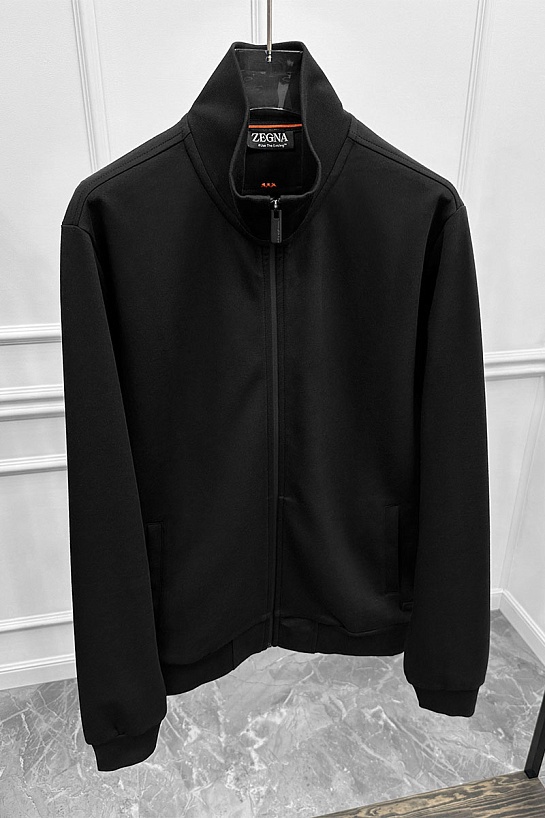 Мужская кофта на молнии Zegna чёрного цвета