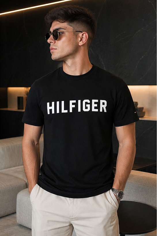 Футболка чёрного цвета Tommy Hilfiger Lounge