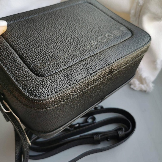 Женская сумка Marc Jacobs The Textured Mini Box Black 20x15 см