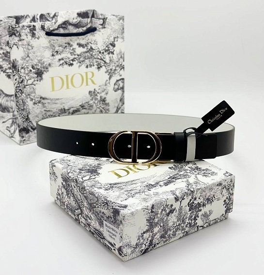 Женский двусторонний ремень Dior Montaigne (ширина 3 см, длина 80 / 85 / 90 см)