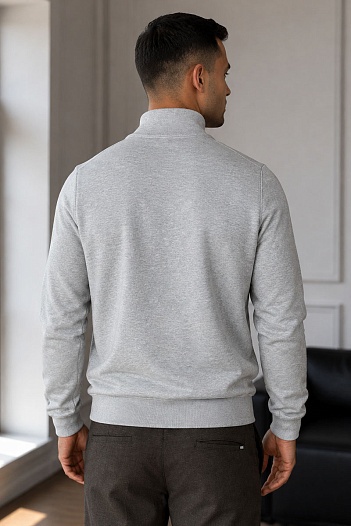 Мужской джемпер Hugo Boss quarter zip - Grey   