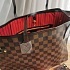 Женская кожаная сумка Louis Vuitton Neverfull MM Damier Ebene 33x30 см