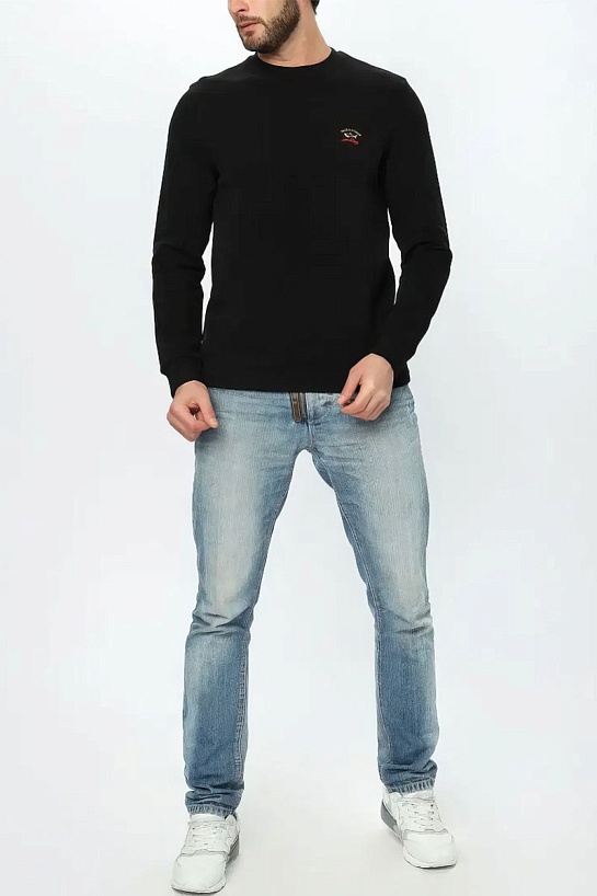 Мужской чёрный свитшот Paul & Shark