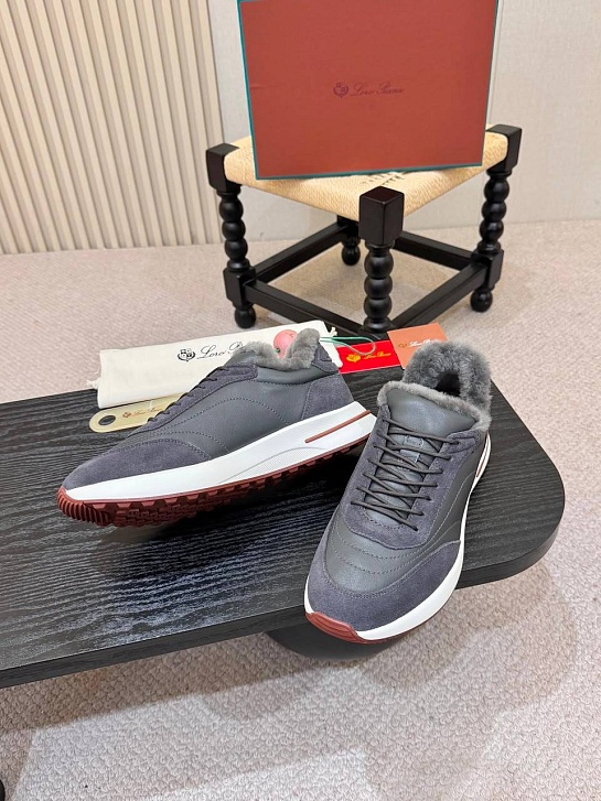 Кроссовки с мехом Loro Piana Week End Walk Evo premium