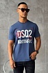 Мужская синяя футболка Dsquared2 Brothers