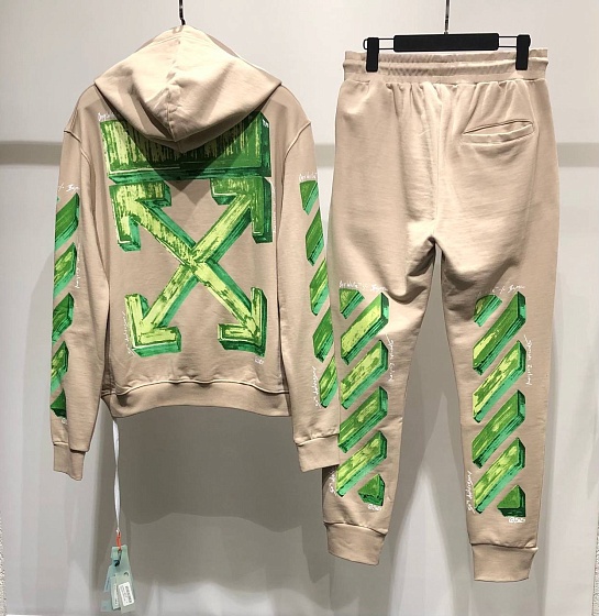 Мужские бежевые штаны Off-White Marker Arrow 