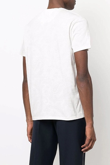 Белая мужская футболка Etro embroidered-logo   