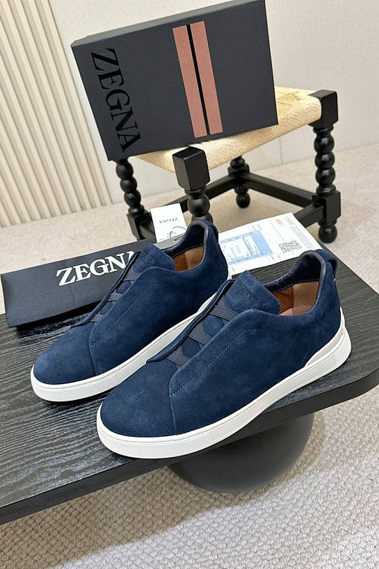 Мужские кроссовки Ermenegildo Zegna Triple Stitch - Navy