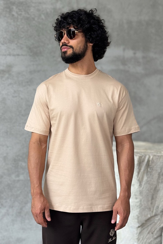 Мужская бежевая футболка Loro Piana