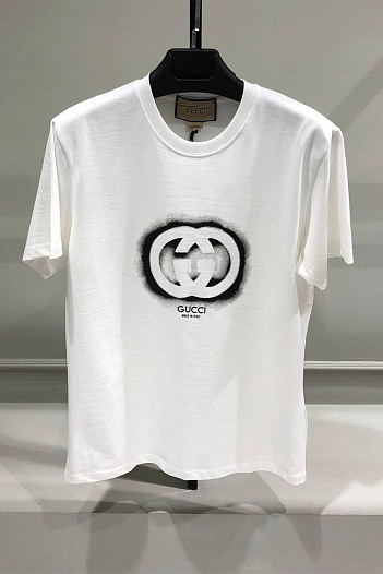 Футболка белого цвета Gucci Interlocking G   