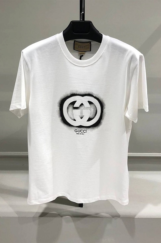 Футболка белого цвета Gucci Interlocking G