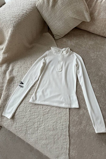 Женский логнслив Balenciaga белого цвета   