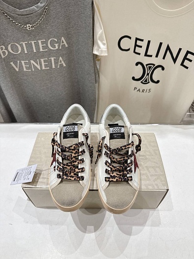 Женские кожаные кроссовки Golden Goose Super Star premium   
