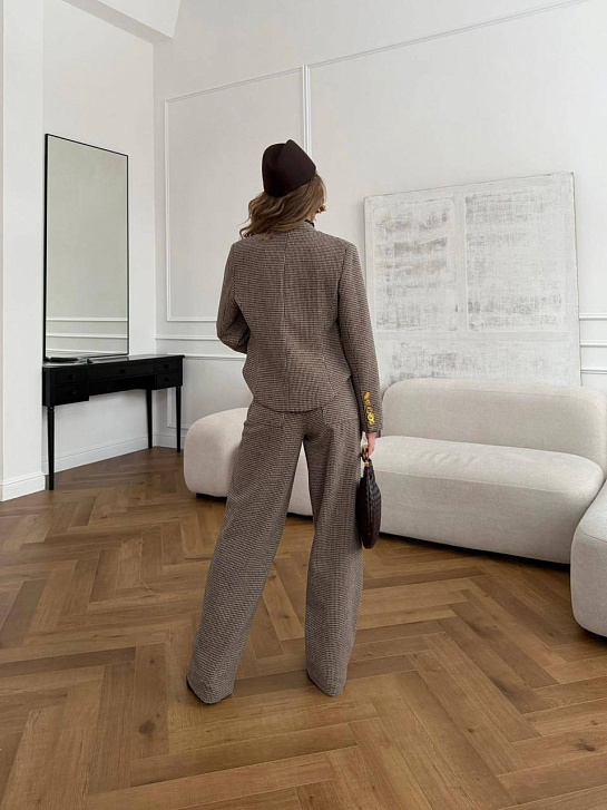 Женский классический костюм Schiaparelli premium - Brown