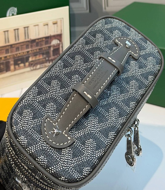 Кожаная сумка Goyard Muse Mini Vanity ​premium 16,5x10,5x8 см