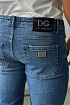 Мужские джинсы синего цвета Dolce & Gabbana logo-plaque