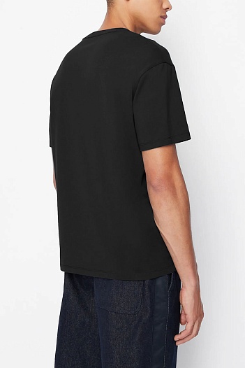 Чёрная футболка Armani Exchange Milano New York   