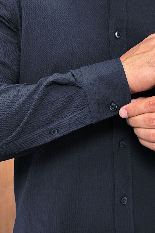 Мужская тёмно-синяя рубашка Etro Pegasus logo