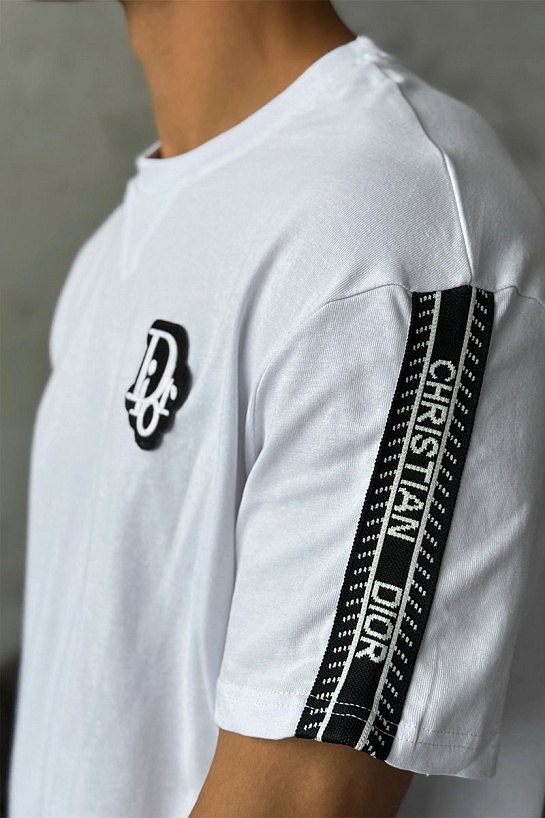 Белая оверсайз футболка Dior