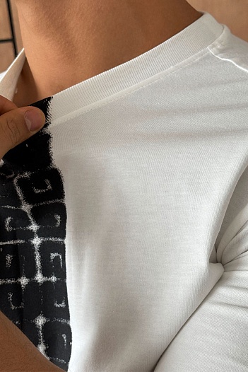 Мужская футболка Givenchy 4G-trim - White   