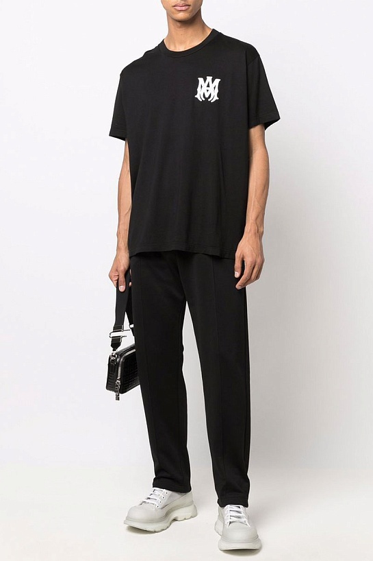 Чёрная мужская футболка Amiri logo-print