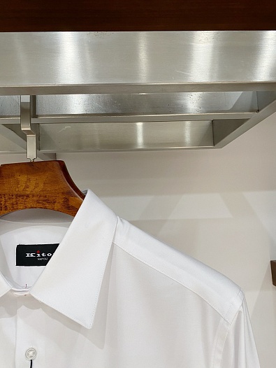 Мужская белая рубашка Kiton premium   
