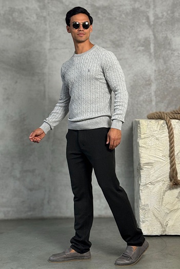 Мужской джемпер Polo Ralph Lauren cable-knit - Light Grey   