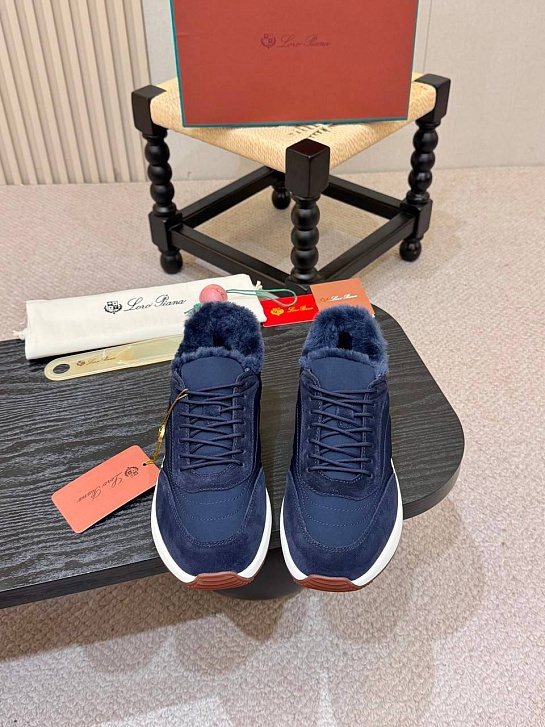 Кроссовки с мехом Loro Piana Week End Walk Evo premium