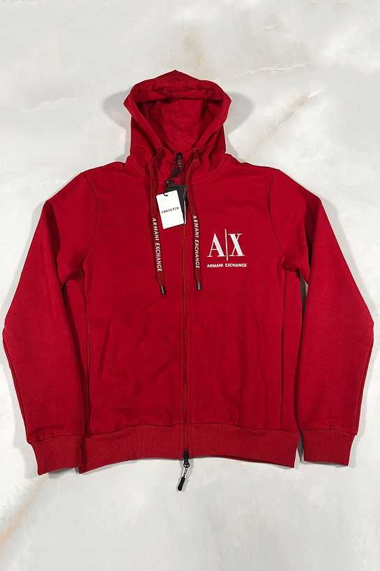 Мужской красно-чёрный костюм Armani Exchange