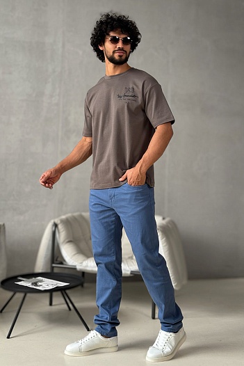 Мужская коричневая футболка Y-3 Yohji Yamamoto   