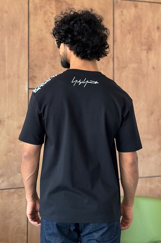 Мужская чёрная футболка Y-3 Yohji Yamamoto