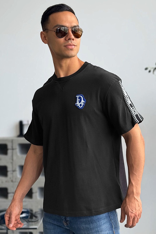 Чёрная оверсайз футболка Dior