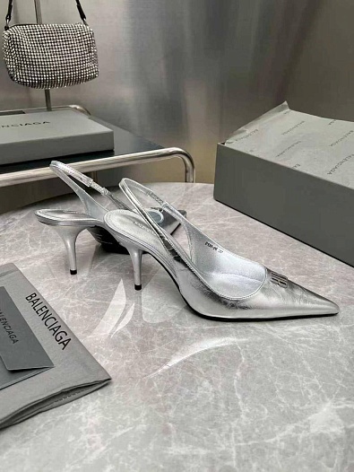 Женские кожаные туфли на каблуке Balenciaga premium   