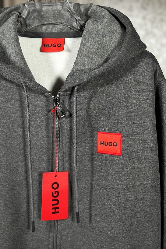 Утеплённая кофта на флисе Hugo Boss - Grey
