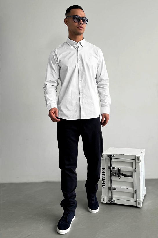 Рубашка белого цвета Paul & Shark logo-embroidered