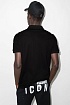 Мужское чёрное поло Dsquared2 ICON white-logo