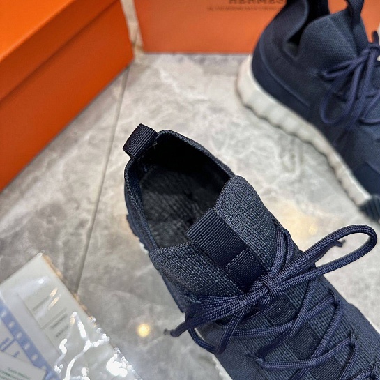 Текстильные кроссовки Hermes lift slip-on - Navy